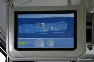 Bei der Fahrt - Dieselmotor produziert Strom für Batterie & Antrieb Bei der Fahrt - Dieselmotor produziert Strom für Batterie & Antrieb
