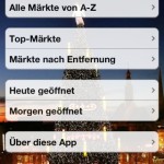 Weihnachtsmarkt App Menu