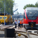 Sonderzug am Bahnhof Münster-Ost